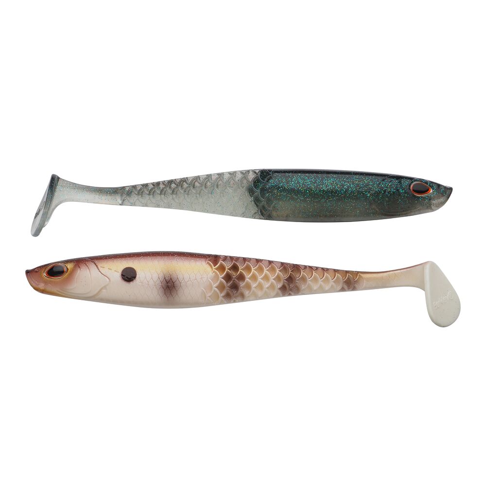 Berkley sada gumových nástrah powerbait cullshad slim clear water mix - 20 cm 42 g 2 ks