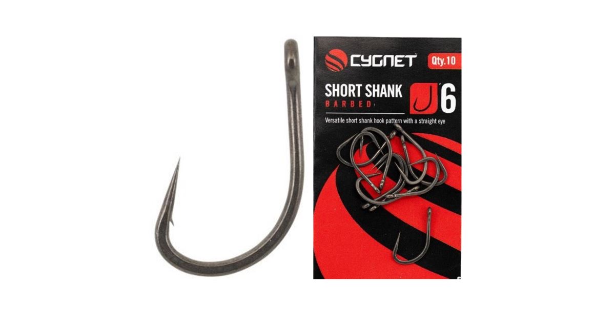 Cygnet Háčky Short Shank Hooks Barbed - Velikost 8