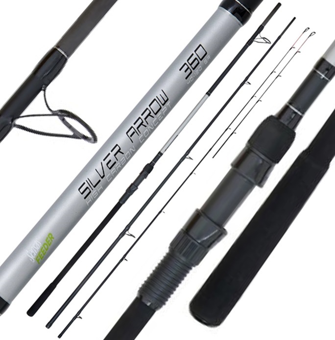 Sensas prut silver arrow feeder 3,3 m 25-75 g 3+2 díly