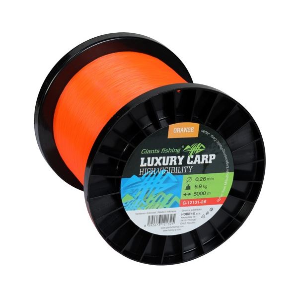 Giants Fishing Vlasec Luxury Carp High Visibility Orange - Průměr 0,26 mm / Nosnost 6,9 kg / Návin 5000 m