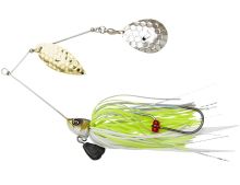 Savage Gear Třpytka Da Bush Spinnerbait Sinking White Silver (2)
