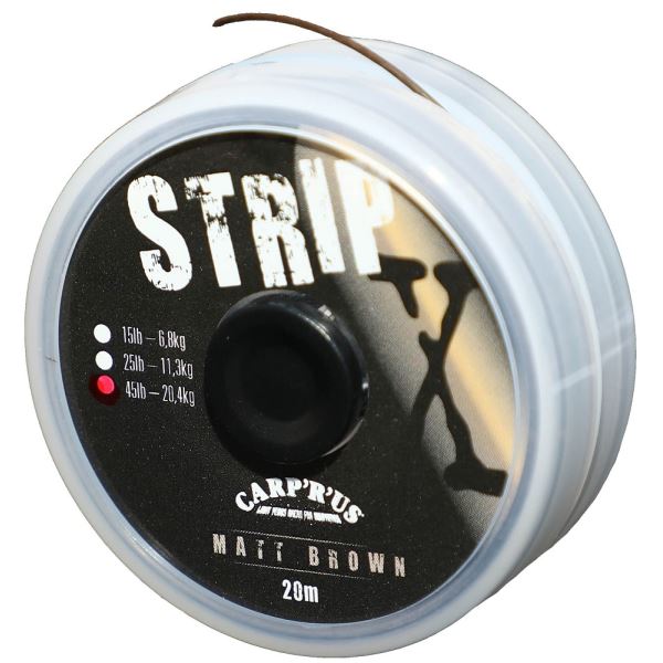 Carp´R´Us Potahovaná šňůrka Carp´R´Us - Strip-X 20 m Brown