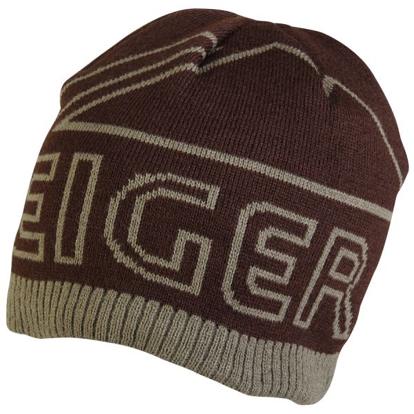 Eiger Čepice Logo Knitted Hat With Fleece Lining Brown