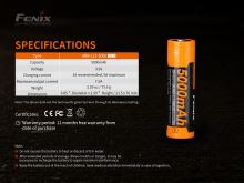 Fenix Dobíjecí Baterie 21700 5000 mAh Li-Ion (1)
