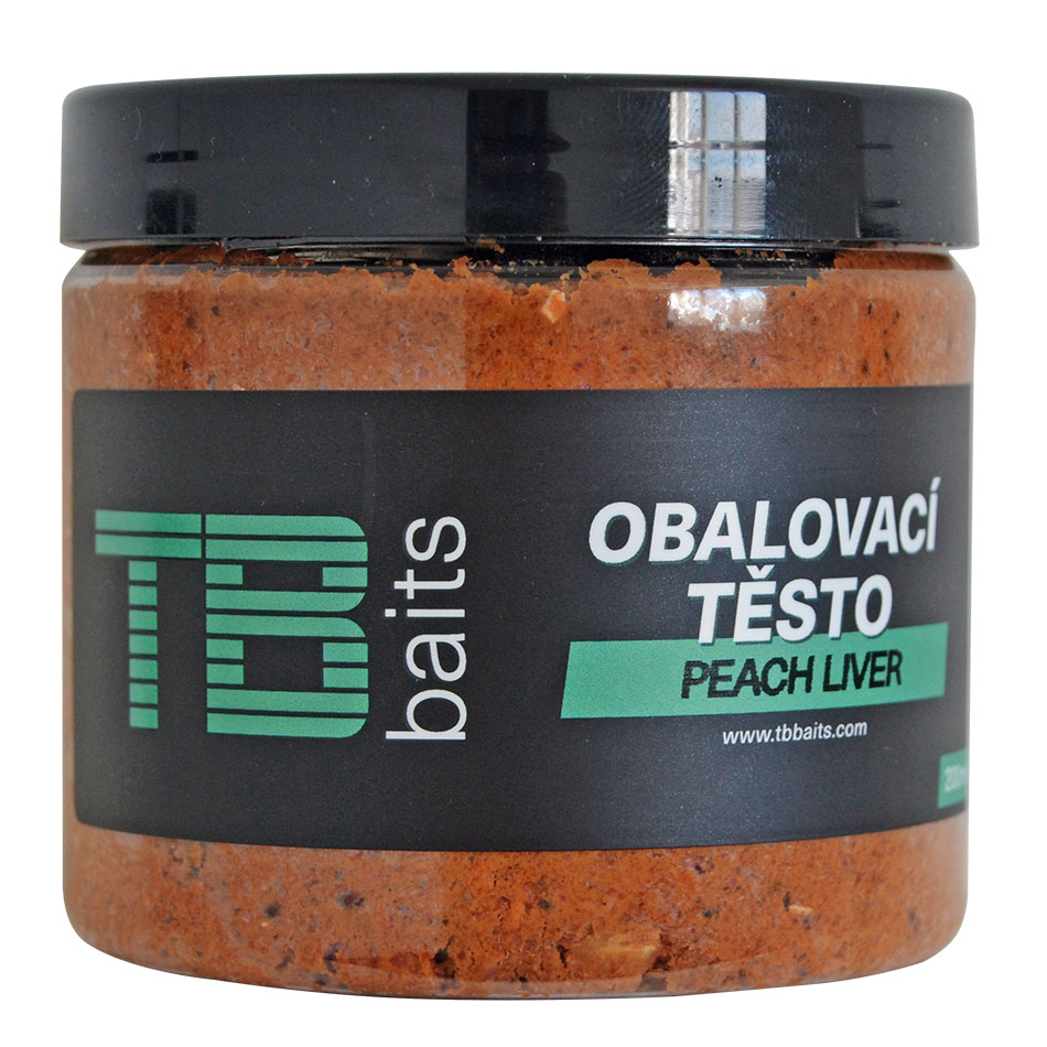 Levně Tb baits obalovací pasta peach liver 200 ml