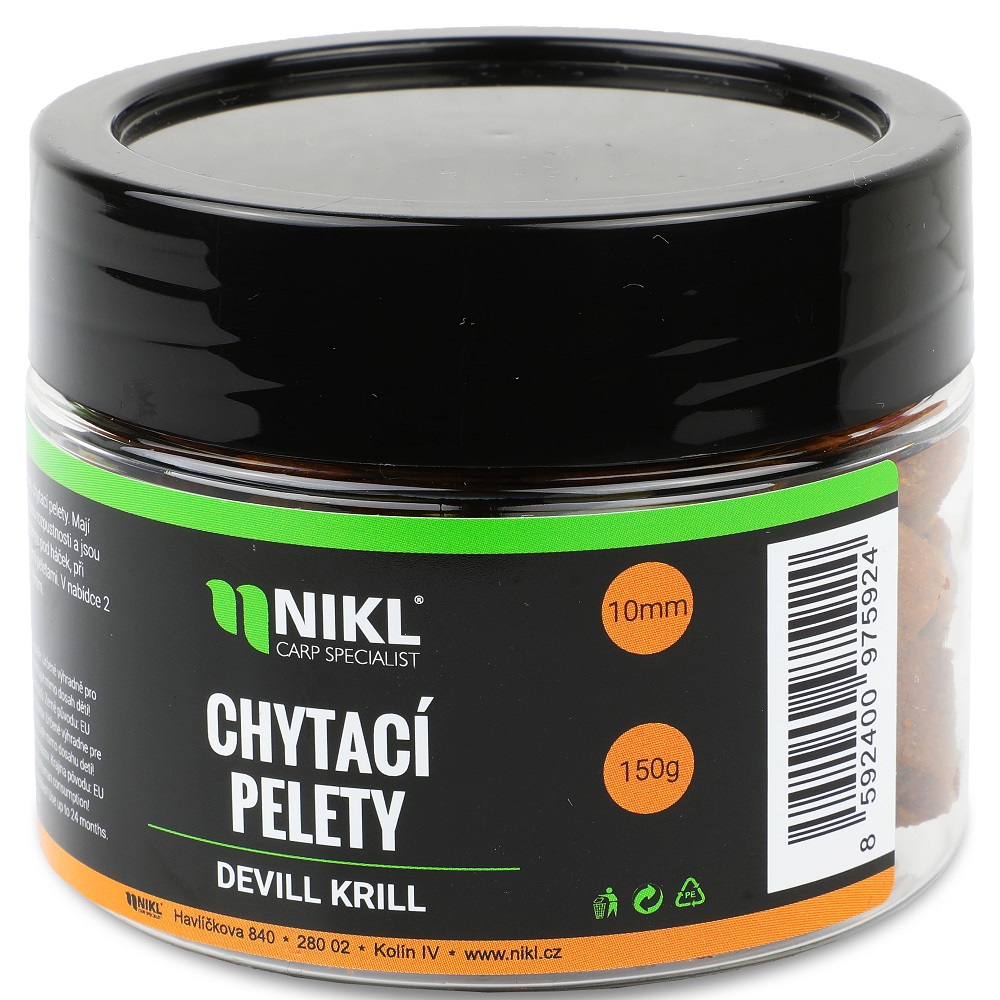 Levně Nikl chytací pelety devill krill 150 g - 18 mm