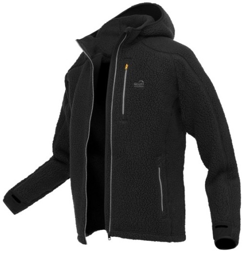 Geoff anderson mikina s kapucí teddy černá - xl