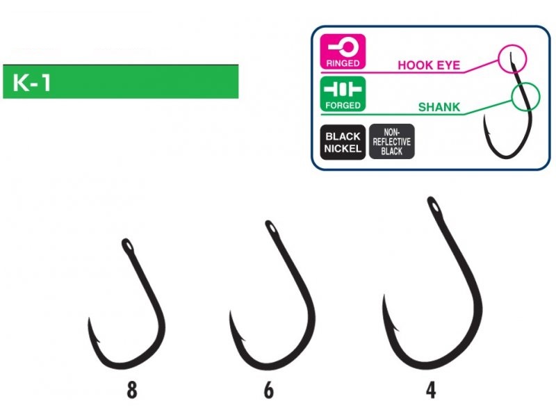 Levně Hayabusa háčky hooks model k1-velikost 8