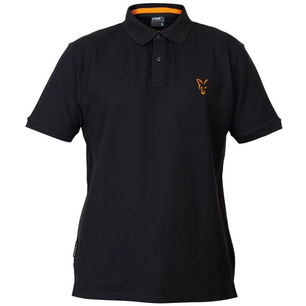 Fox Triko Collection Black Orange Polo Shirt