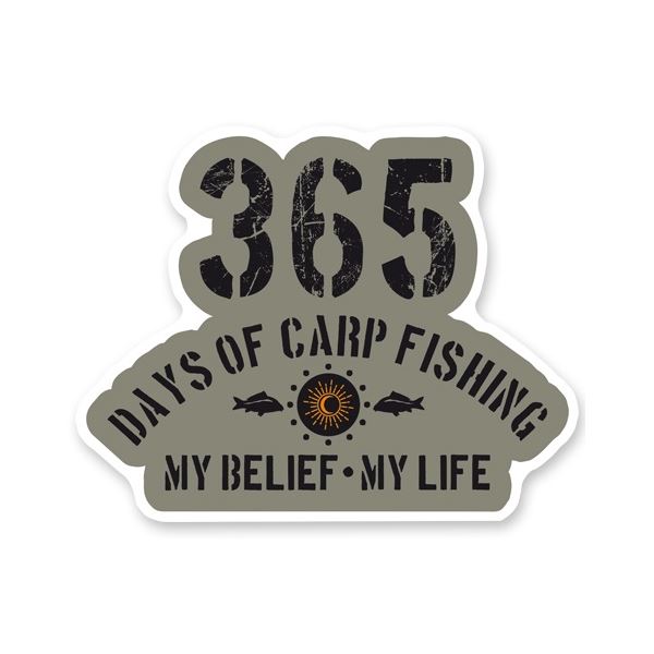 4ANGLERSDESIGN Samolepka 80 365 Days Of Carpfishing