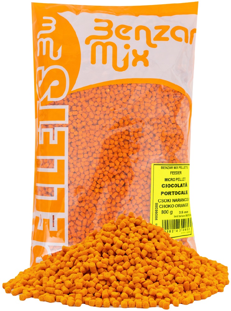 Levně Benzar mix mikro pelety feeder 800 g 1,5 mm - čokoláda pomeranč