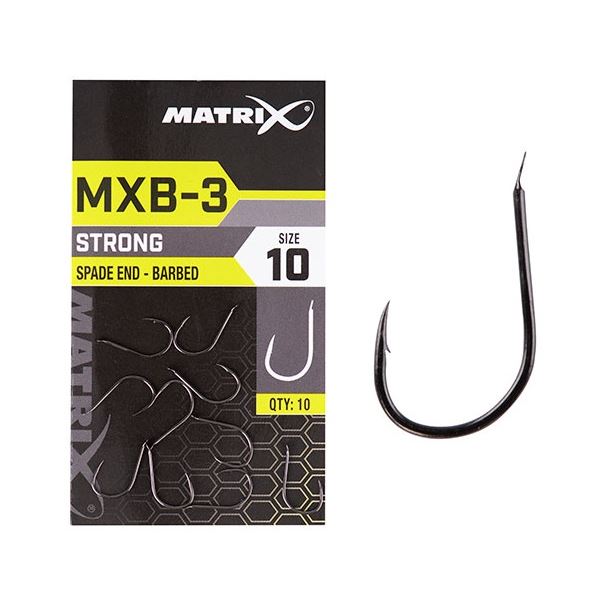 Matrix Háčky MXB-3 Barbed Spade End Black Nickel 10 ks