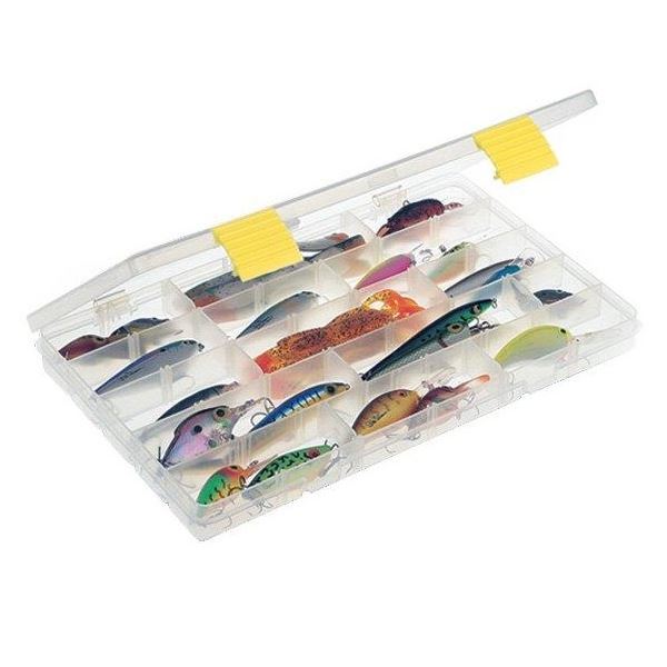 Plano Krabička ProLatch 3700 Thin StowAway Clear se Žlutou Západkou