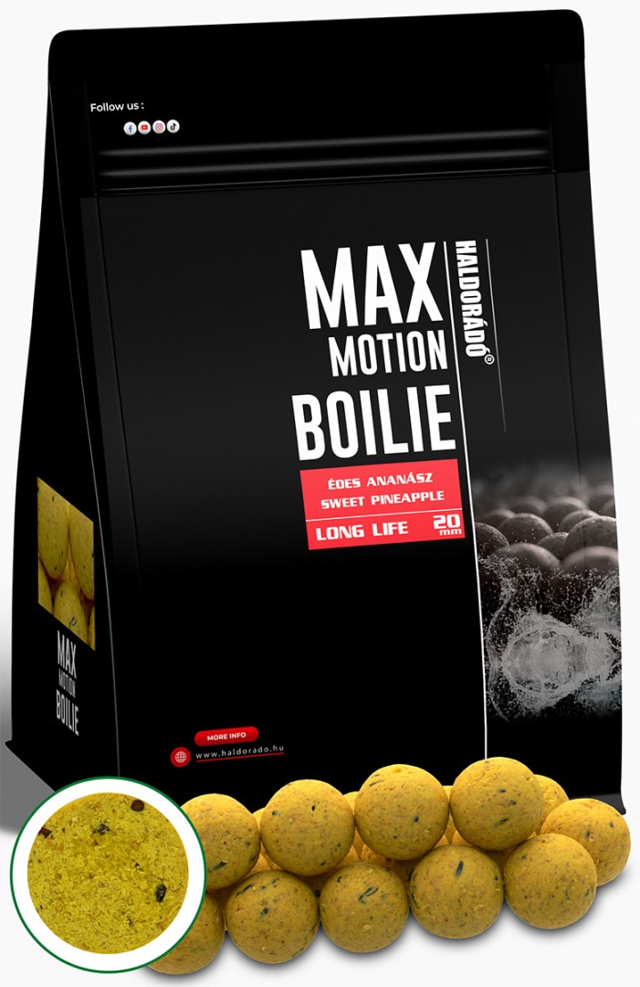 Haldorádó boilies max motion long life sladký ananas - 800 g 24 mm