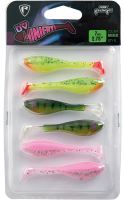 Fox Rage Gumová Nástraha UV Mini Fry Mixed Colour Pack 7 cm 6 ks
