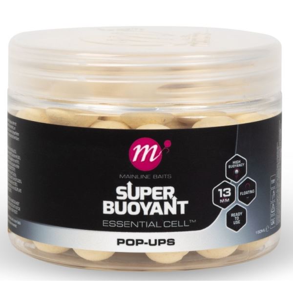 Mainline Plovoucí Boilie Super Buoyant Pop-Ups Essential Cell 150 ml 13 mm