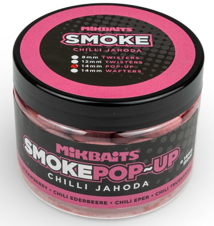 Levně Mikbaits plovoucí boilie smoke pop-up 14 mm 150 ml - chilli jahoda