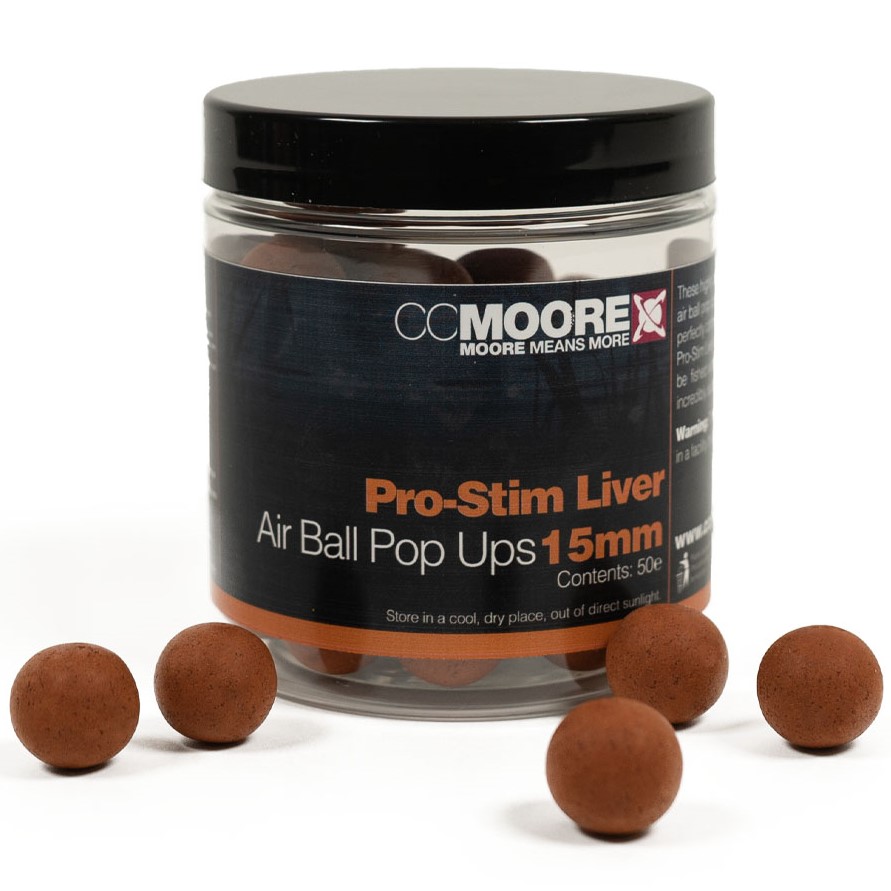 Levně Cc moore plovoucí boilie pro-stim liver air ball pop ups - 15 mm 50 ks