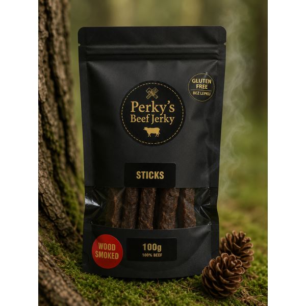 Perky´s Jerky Masové Tyčinky Sticks (Wood Smoked) 100 g