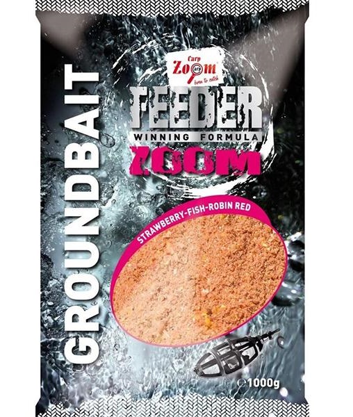 Levně Carp zoom krmítková směs feeder zoom 1 kg - jahoda ryba robin red