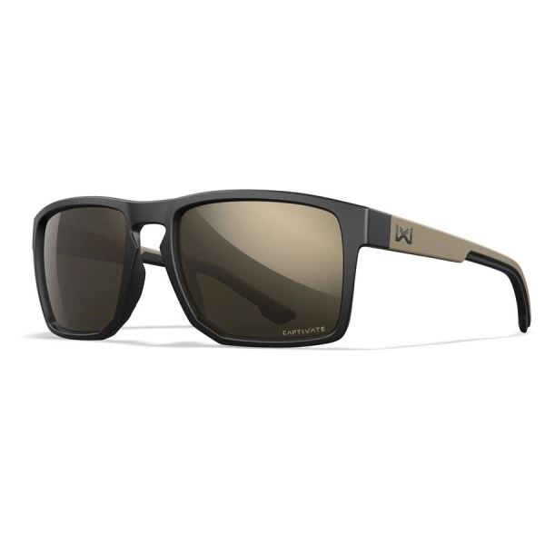 Wiley X Brýle Founder Captivate Tungsten Mirror - Matte Black/Tan