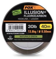 Fox Fluorocarbon Edges Illusion Hooklink/Leader Naturals Green 40 m (1)