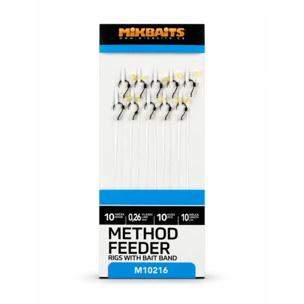 Mikbaits Method Feeder Návazce S Elastickým Kroužkem 10ks