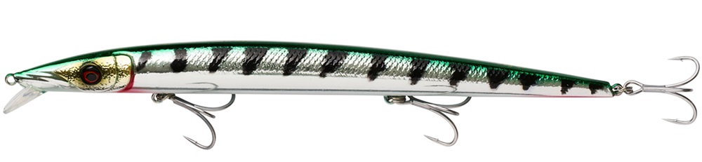 Levně Savage gear wobler barra jerk slow sinking green barracuda 21 cm 38 g