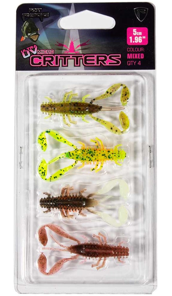 Levně Fox rage gumová nástraha ultra uv micro critter mixed colour lure pack 5 cm 4 ks