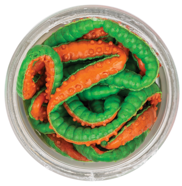 Levně Berkley gumová nástraha powerbait power honey worm 2,5 cm 55 ks green orange