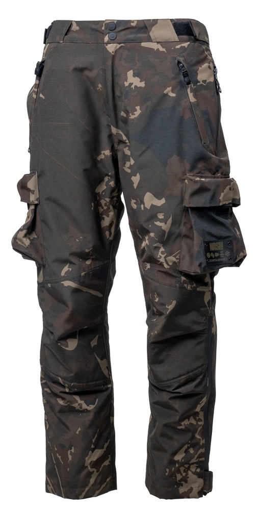 Nash kalhoty zero tolerance helluva waterproof trousers camo - l