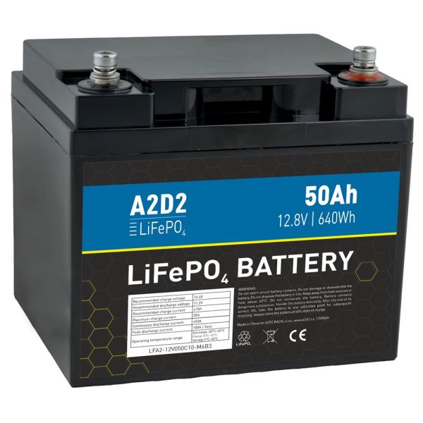 A2D2 Baterie LiFePo4 12,8 V 50Ah M6 Gotion Cells