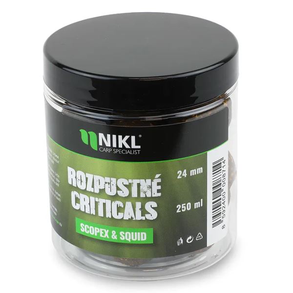 Nikl Rozpustné Criticals Boilie Scopex & Squid 250 ml