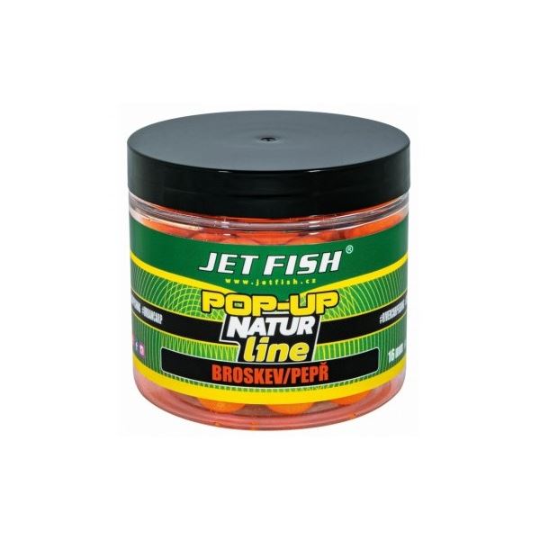 Jet Fish Plovoucí Boilie Pop-Up Natur Line Broskev Pepř