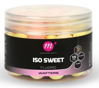 Levně Mainline balanced boilie fluoro wafters pink yellow white 15 mm - iso sweet