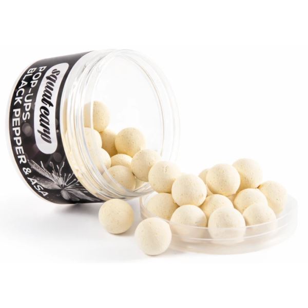 Squat Carp Plovoucí Boilies Pop-Up Black Pepper & Asa 60 g