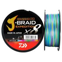 Daiwa Splétaná Šňůra J-Braid Expedition Multicolor 300 m - 0,28 mm 26,4 kg