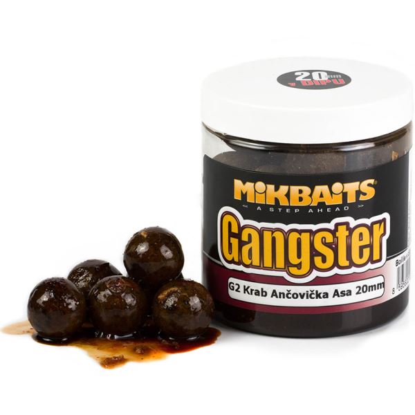 Mikbaits Boilies V Dipu Gangster G2 Krab Ančovička Asa 250 ml