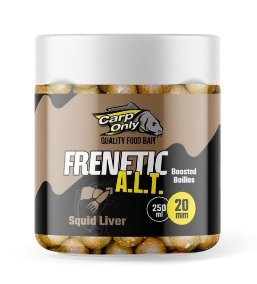 Carp only dipované boilies frenetic a.l.t. 20 mm 250 ml - oliheň játra