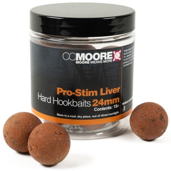 CC Moore Tvrzené Boilie Pro-Stim Liver Hard Hookbaits