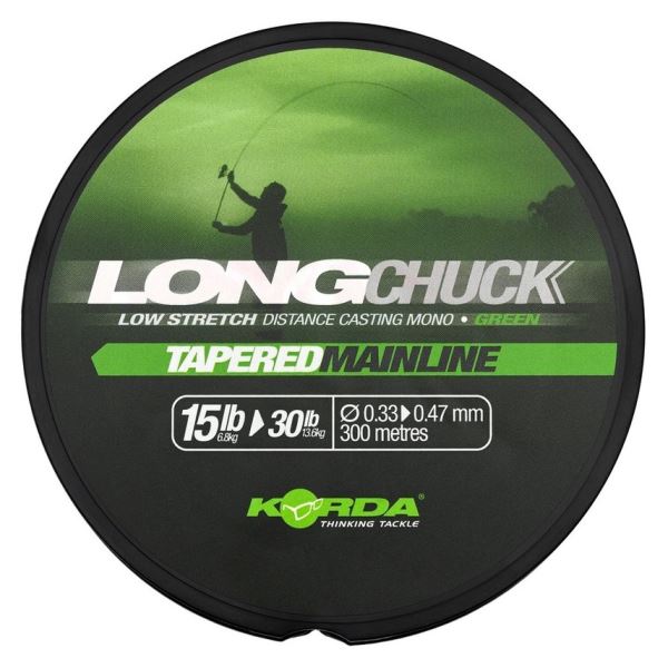 Korda Ujímaný Vlasec LongChuck Tapered Mainline Green