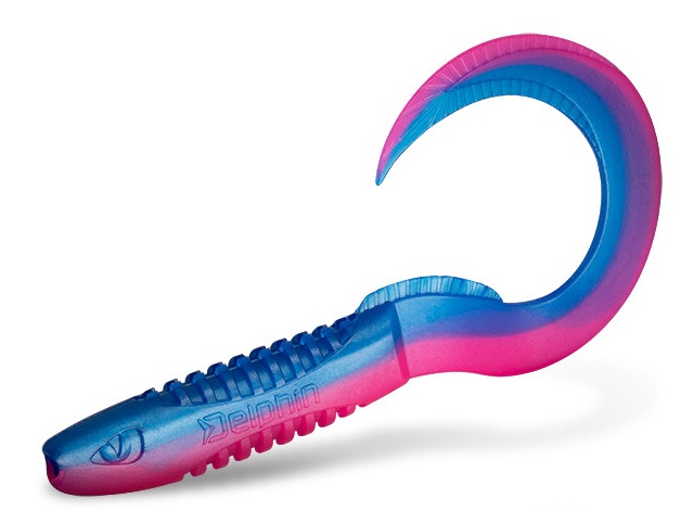 Delphin gumová nástraha twistax eel tail uvs lolipop 5 ks - 15 cm