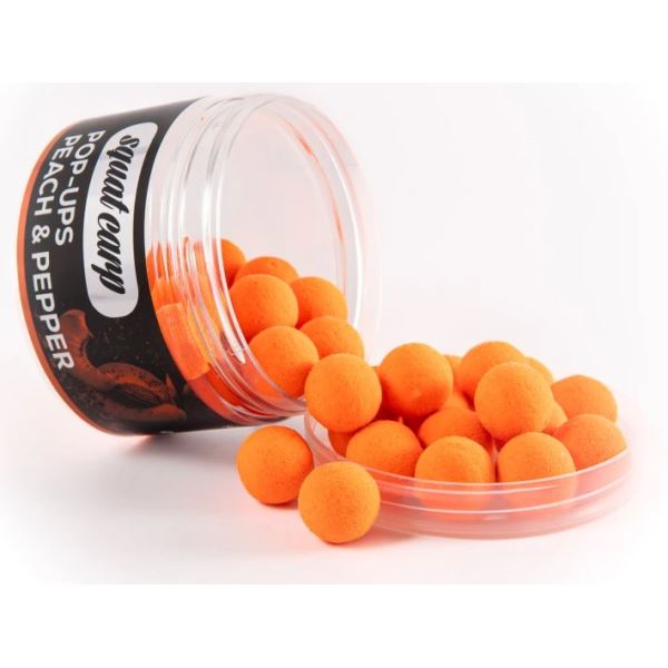 Squat Carp Plovoucí Boilies Pop-Up Peach & Pepper 60 g