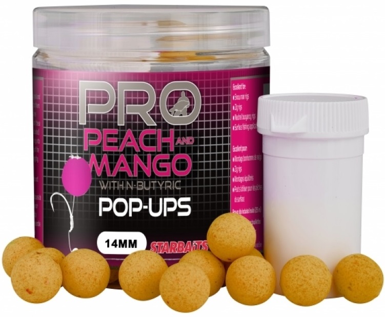 Starbaits plovoucí boilie probiotic pop up peach mango 60 g-14 mm