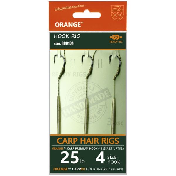 Life Orange Návazce Carp Hair Rigs S1 20 cm 3 ks