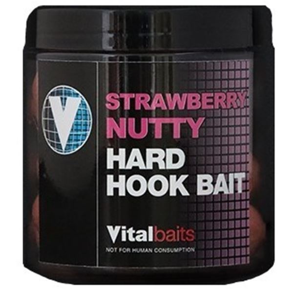 Vitalbaits Boilies Hard Hook Baits Strawberry Nutty