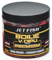 Jet Fish Boilie V Dipu Premium Clasicc 200 ml 20 mm - Jahoda Brusinka