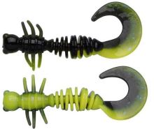 Berkley Gumová nástraha Powerbait Power Curly Black Sunshine Yellow - 4 cm 12 ks