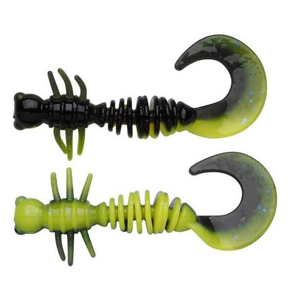 Berkley Gumová nástraha Powerbait Power Curly Black Sunshine Yellow