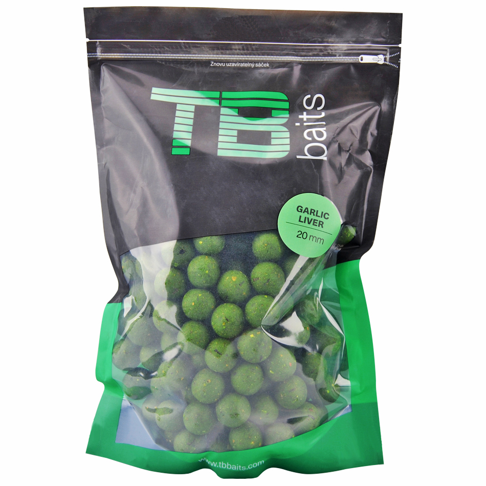 Levně Tb baits boilie garlic liver-1 kg 16 mm